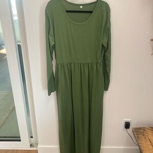 Green Long Sleeve Dress